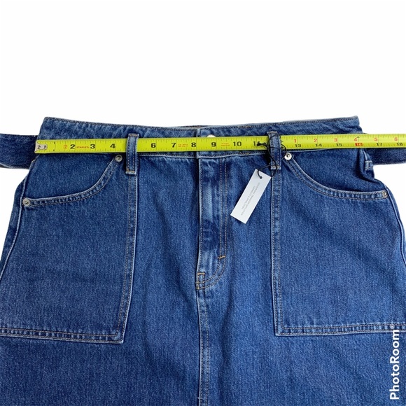 TOPSHOP Y2K Moto Denim Jean‎ Belted Mini Skirt 10 - Picture 11 of 11